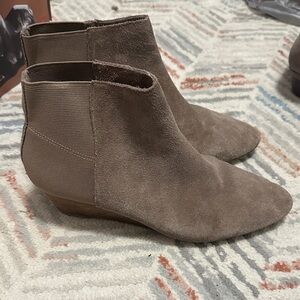 Sole Society Taupe Suede Ankle Booties